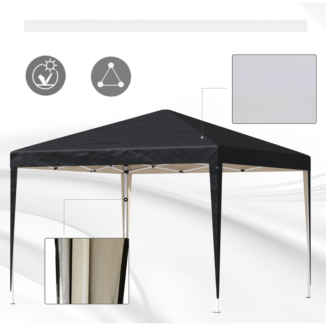 Carpa de jardín emergente con estructura de acero