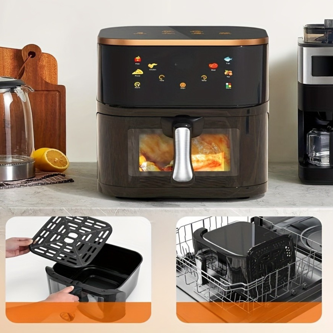 Grand four à air chaud numérique en acier inoxydable