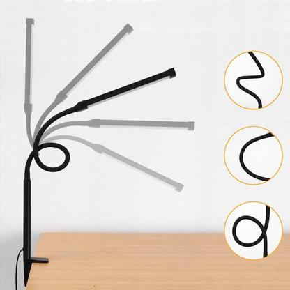 LED Desk Lamp with Adjustable Metal Arm