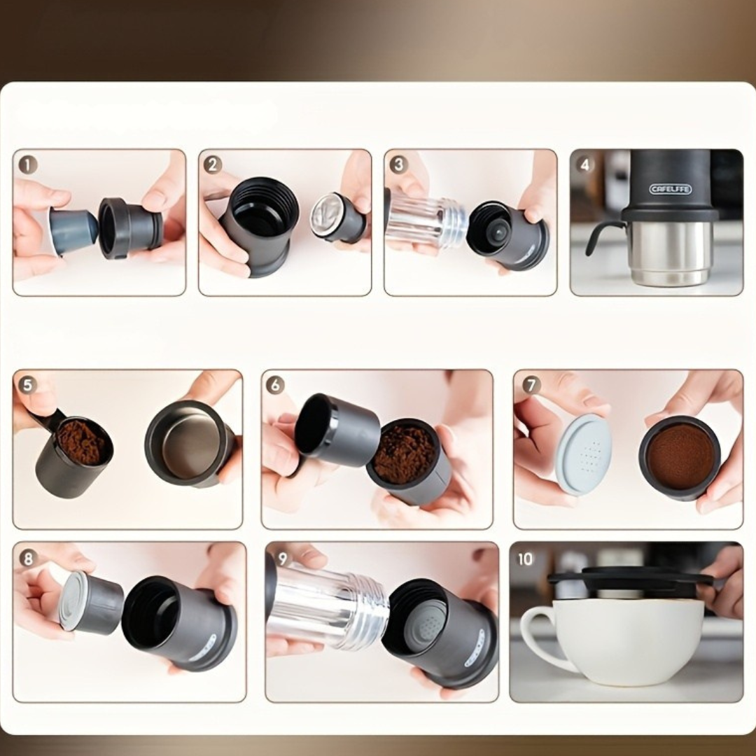 Cafetera manual portátil para viajes