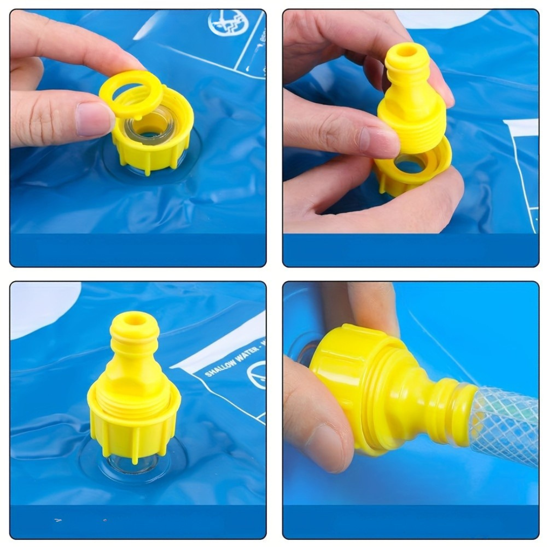 Dziecięcy basen ogrodowy PVC z tęczowym zraszaczem