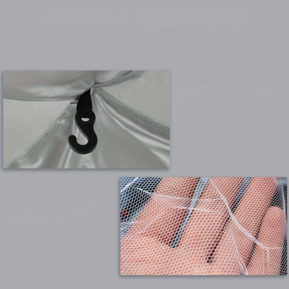 Namiot kempingowy z wentylacją z siatki i osłoną przeciwsłoneczną