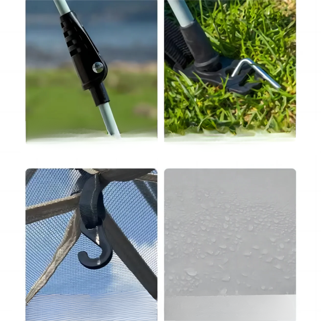 Wasserdichtes Familienzelt mit aufklappbarem Oberlicht