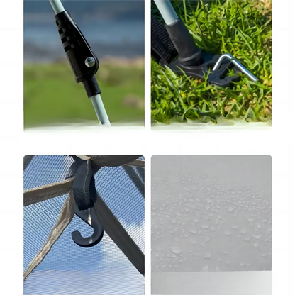 Wasserdichtes Familienzelt mit aufklappbarem Oberlicht