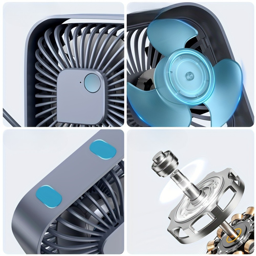 Wentylator biurkowy USB zasilany cicho