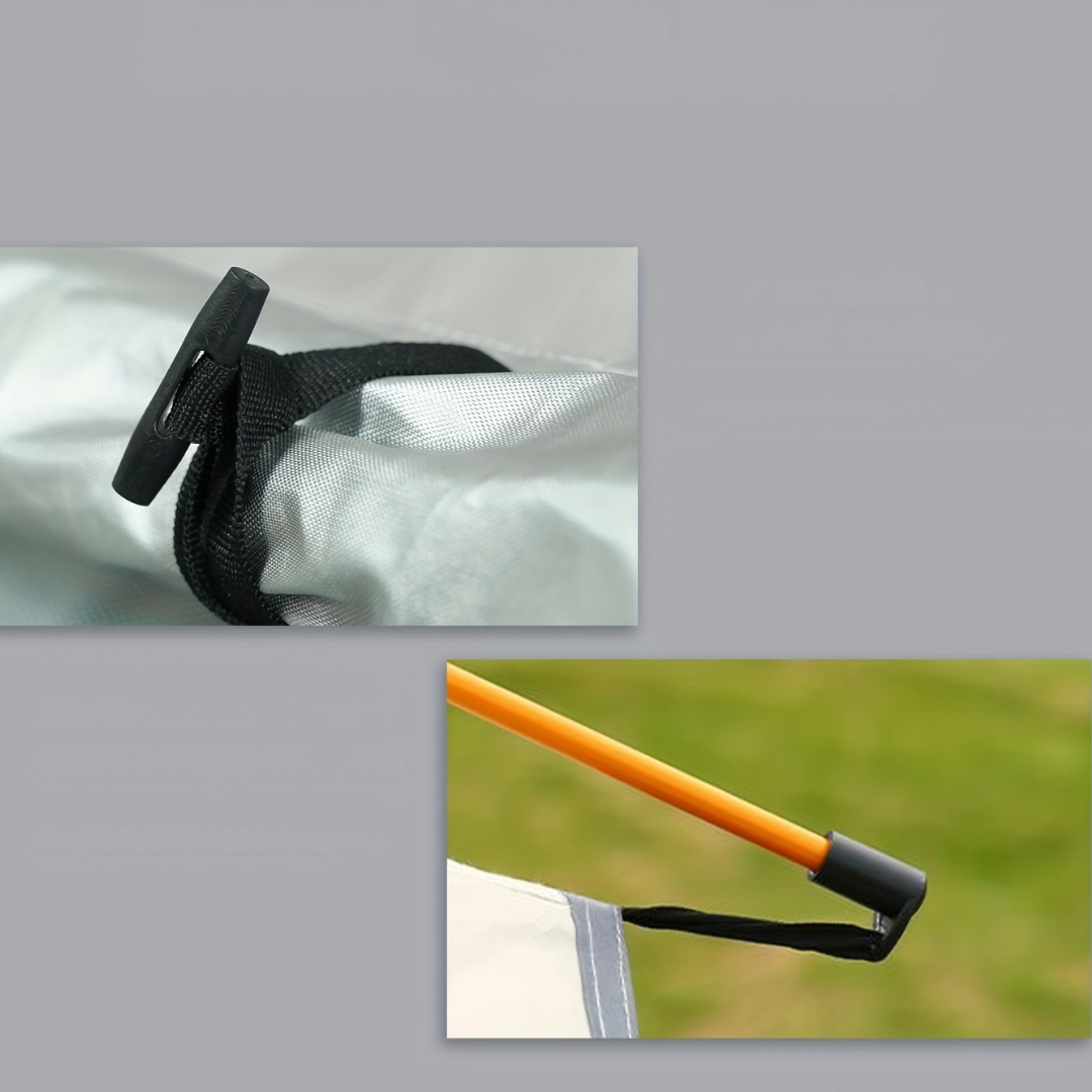 Namiot kempingowy z wentylacją z siatki i osłoną przeciwsłoneczną