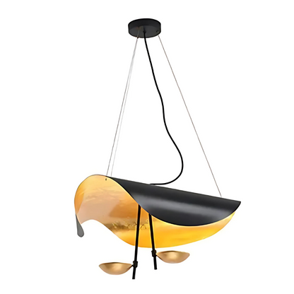 Plafonnier Feuille d'Or Lampe Suspendue Moderne