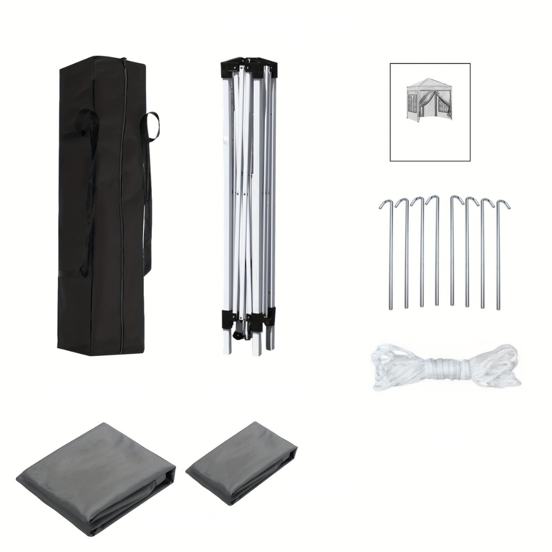 Gartenpavillon Grau Stahl Outdoor Partyzelt