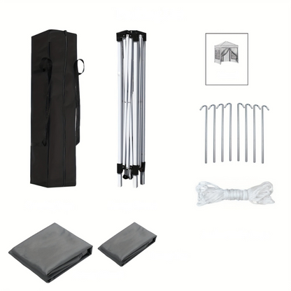 Gartenpavillon Grau Stahl Outdoor Partyzelt