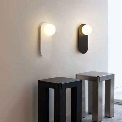 Wall Light Modern Glass Globe Metal Design