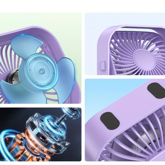 Ventilateur de bureau USB portable silencieux pour refroidissement de table