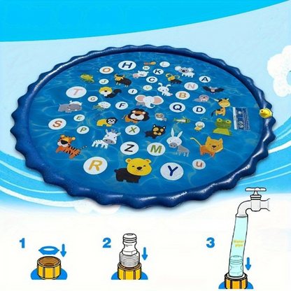 Dziecięcy basen ogrodowy PVC z tęczowym zraszaczem