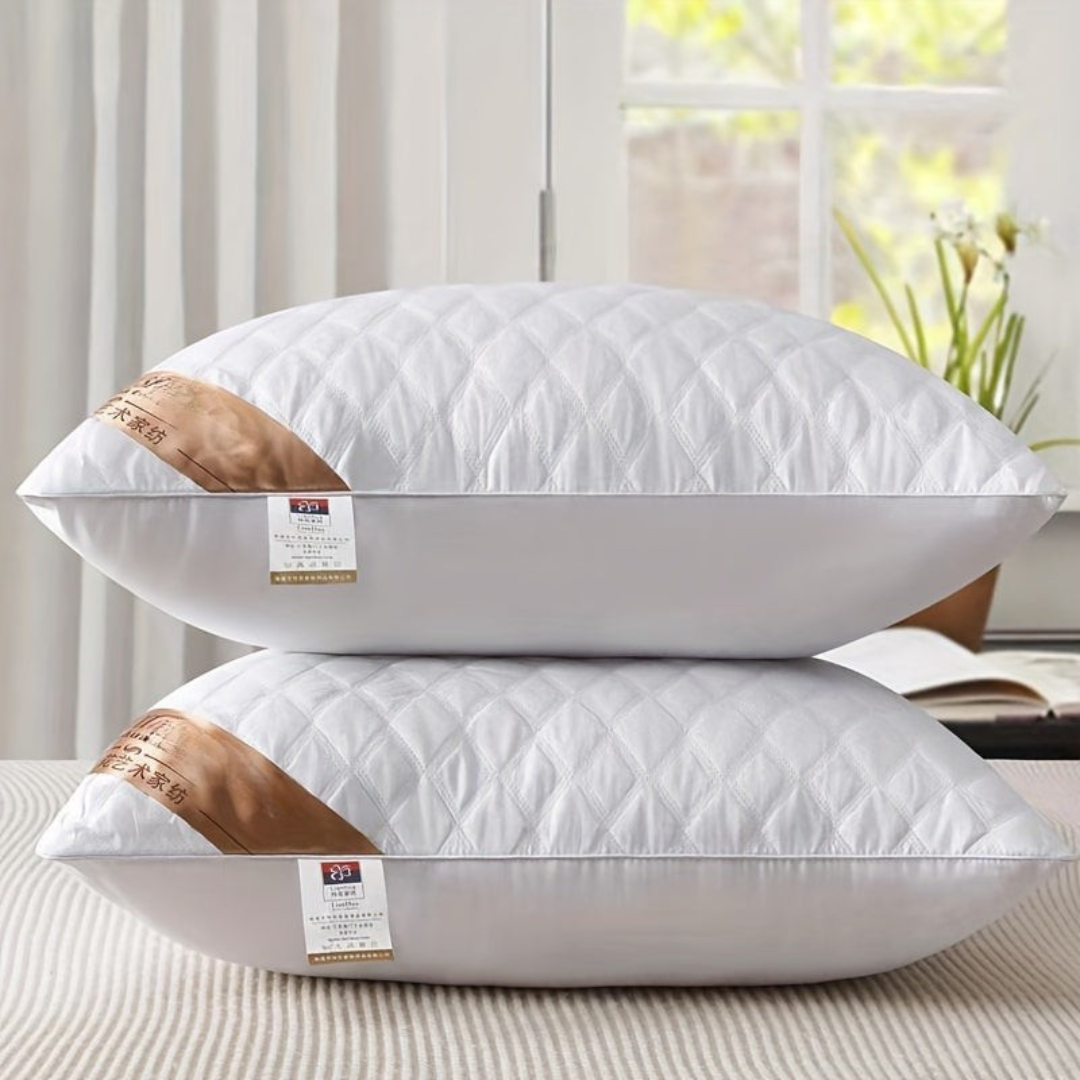 Almohada de calidad de hotel, lavable, soporte firme.
