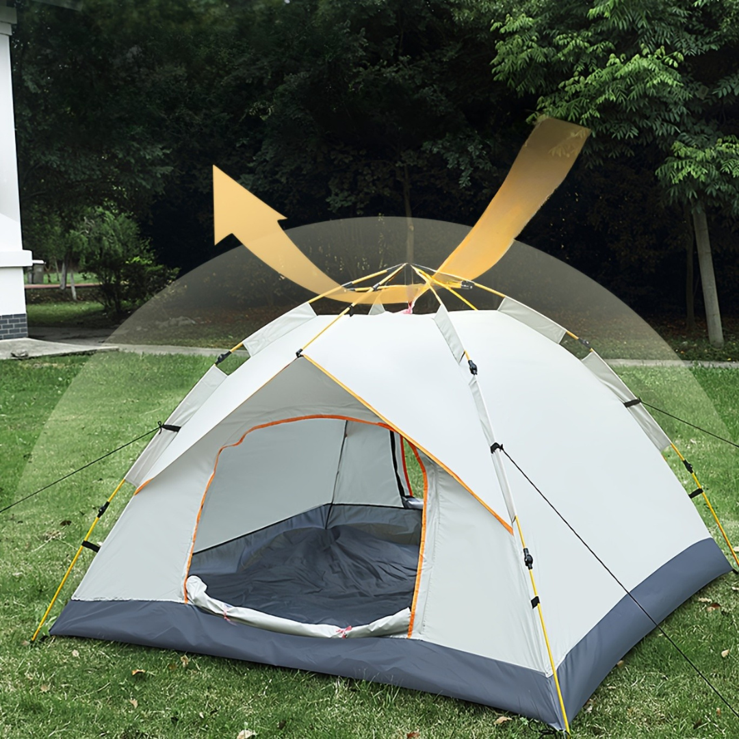 Tente de camping pop-up avec double porte zippée