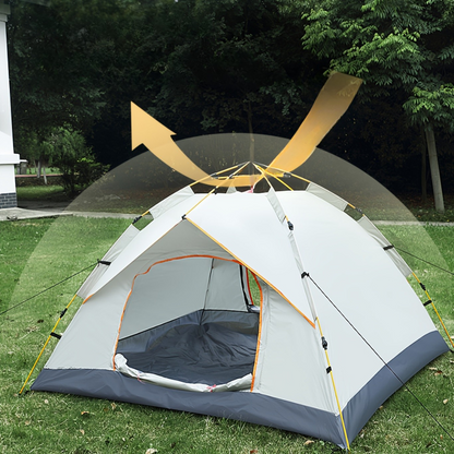 Tente de camping pop-up avec double porte zippée