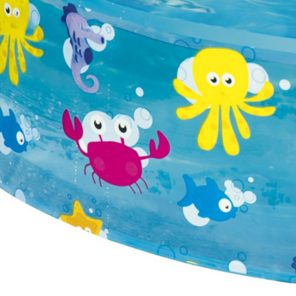 Piscine gonflable ronde pour enfants en PVC bleu mer