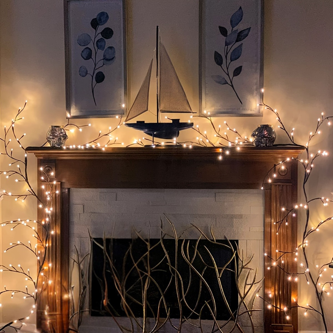 Appliques murales avec design de branche de saule LED