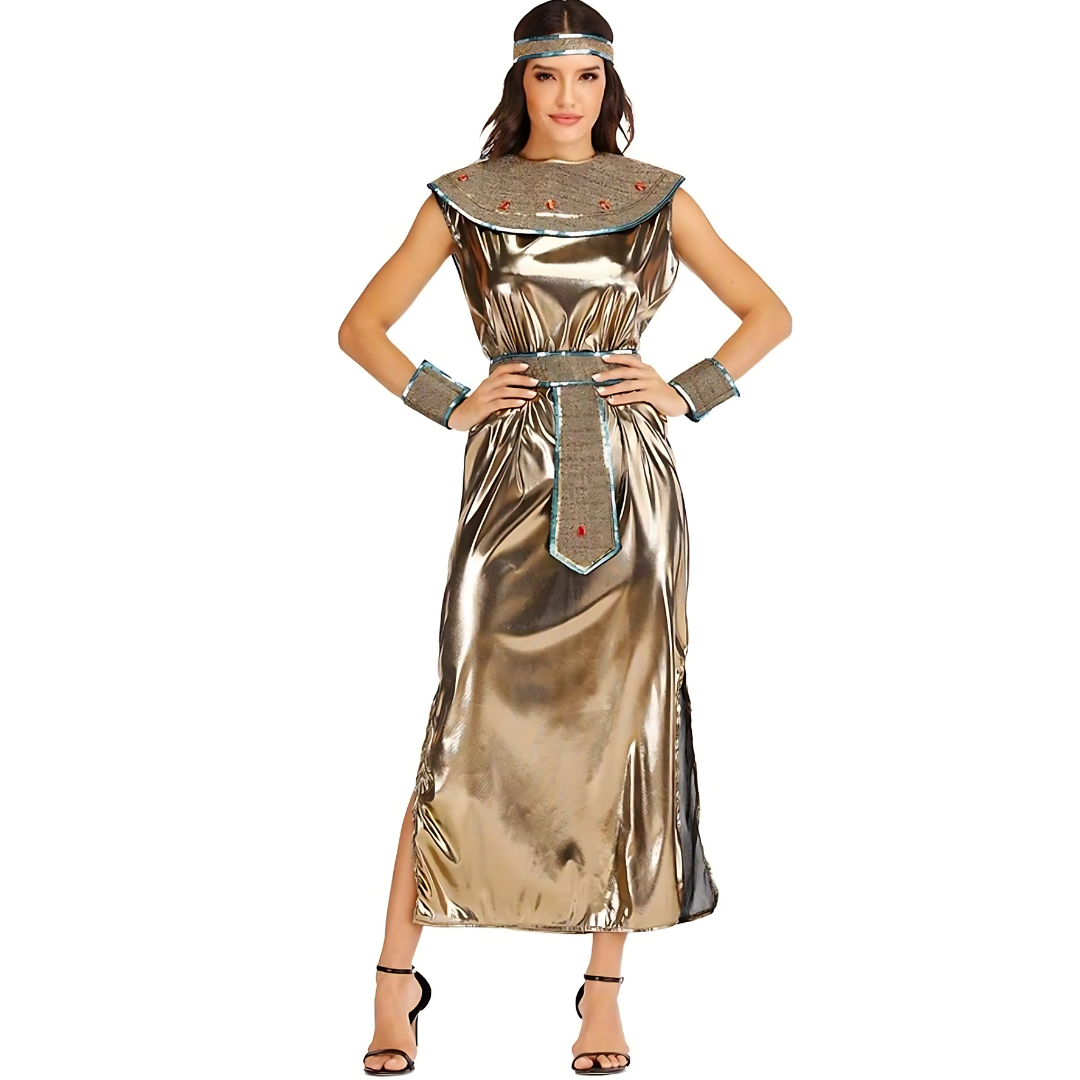 Vestido de Disfraz de Halloween Elegante Cleopatra para Mujer | Maxi