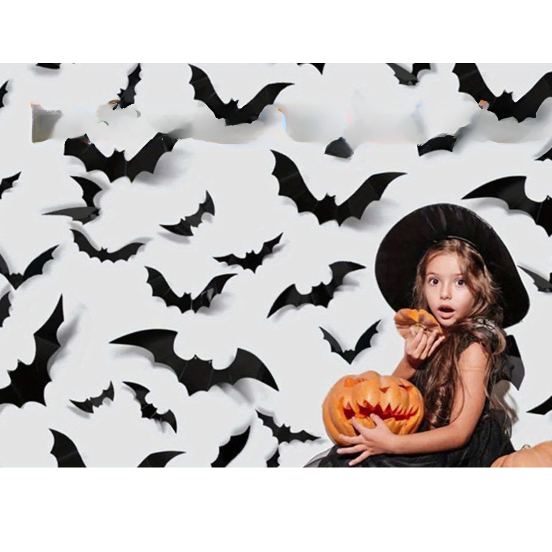 Wall Stickers 3D Halloween Bat Decorations Set