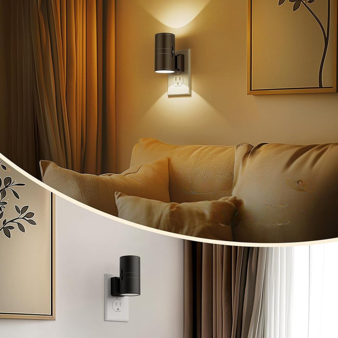 Applique murale moderne à brancher avec détecteur de mouvement