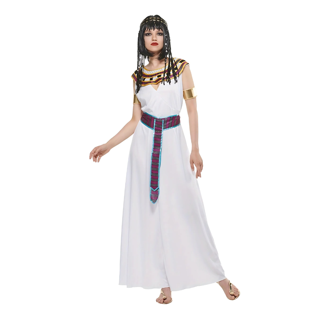 Disfraz de Halloween de Cleopatra para mujer | Vestido maxi real sin mangas
