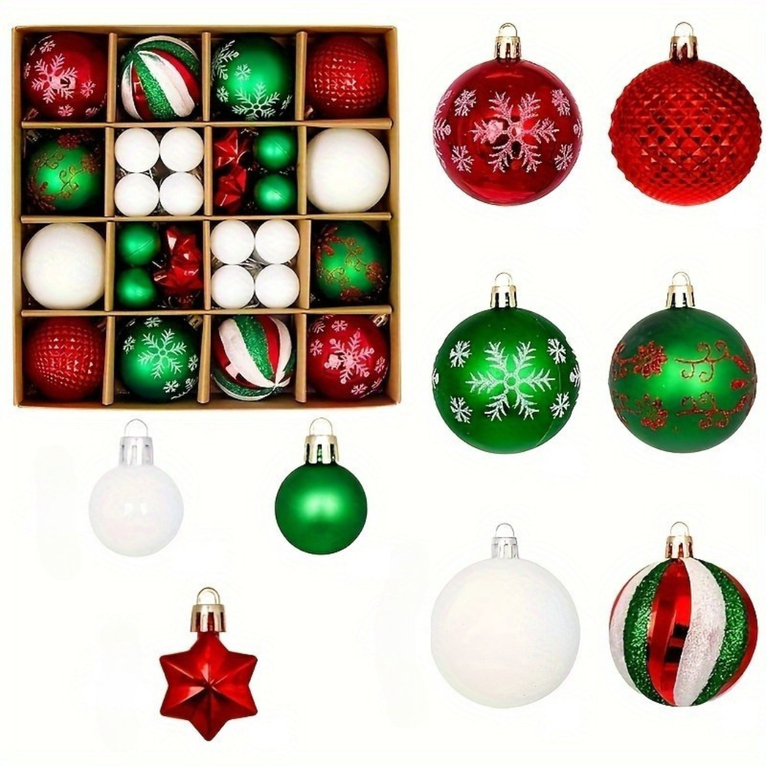 Weihnachtsbaumkugeln Set – Kunststoff Hängende Ornamente