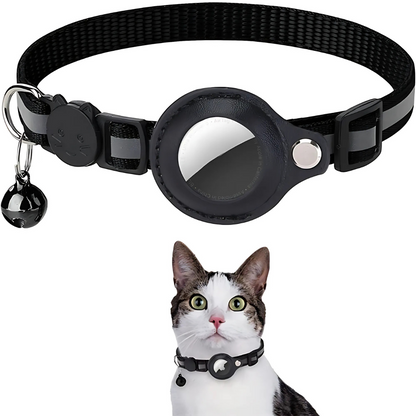Collier pour chat avec clochette et support de traceur GPS