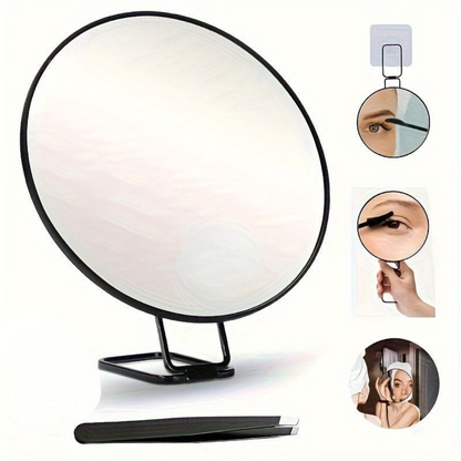 Miroir de maquillage avec grossissement et support