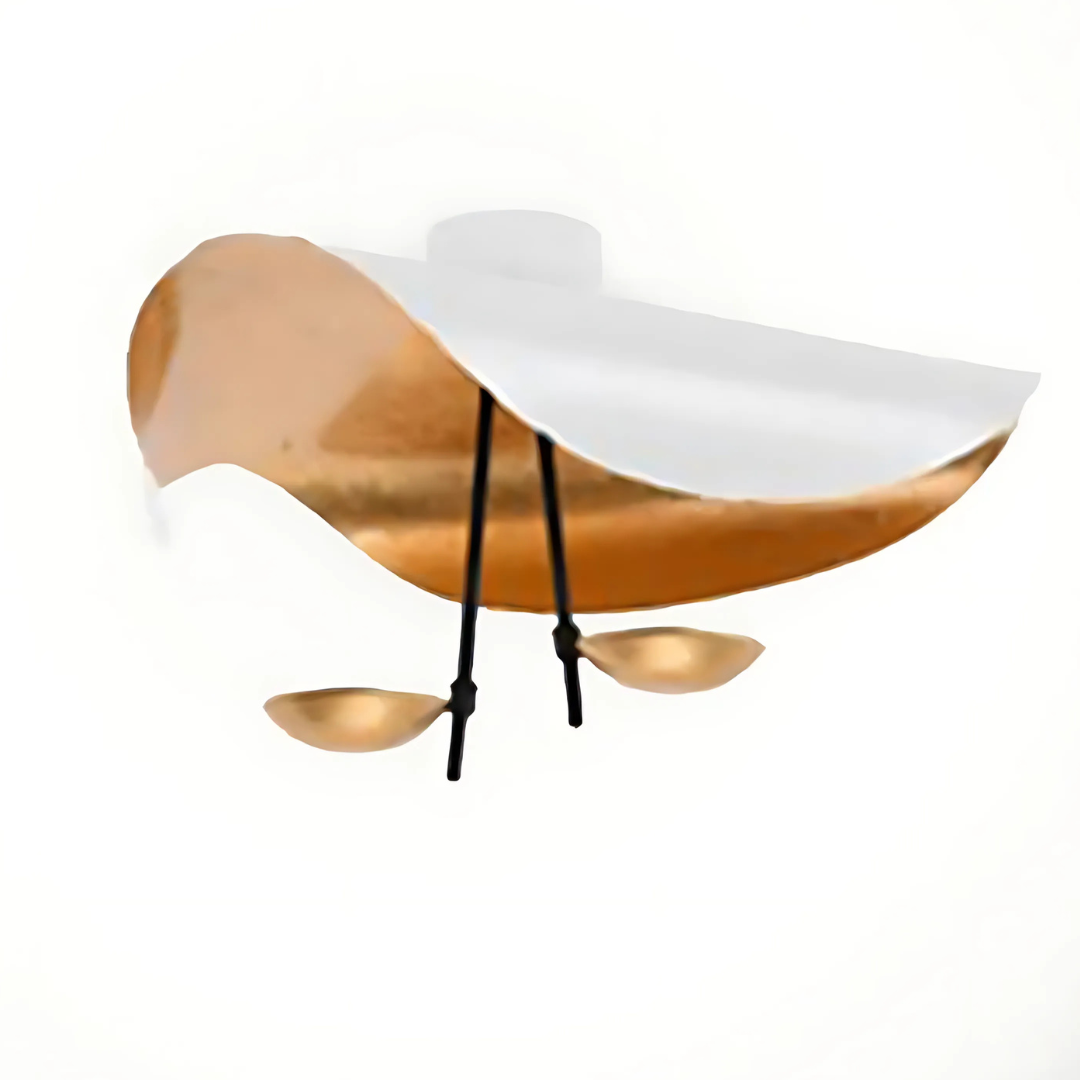 Plafonnier Feuille d'Or Lampe Suspendue Moderne