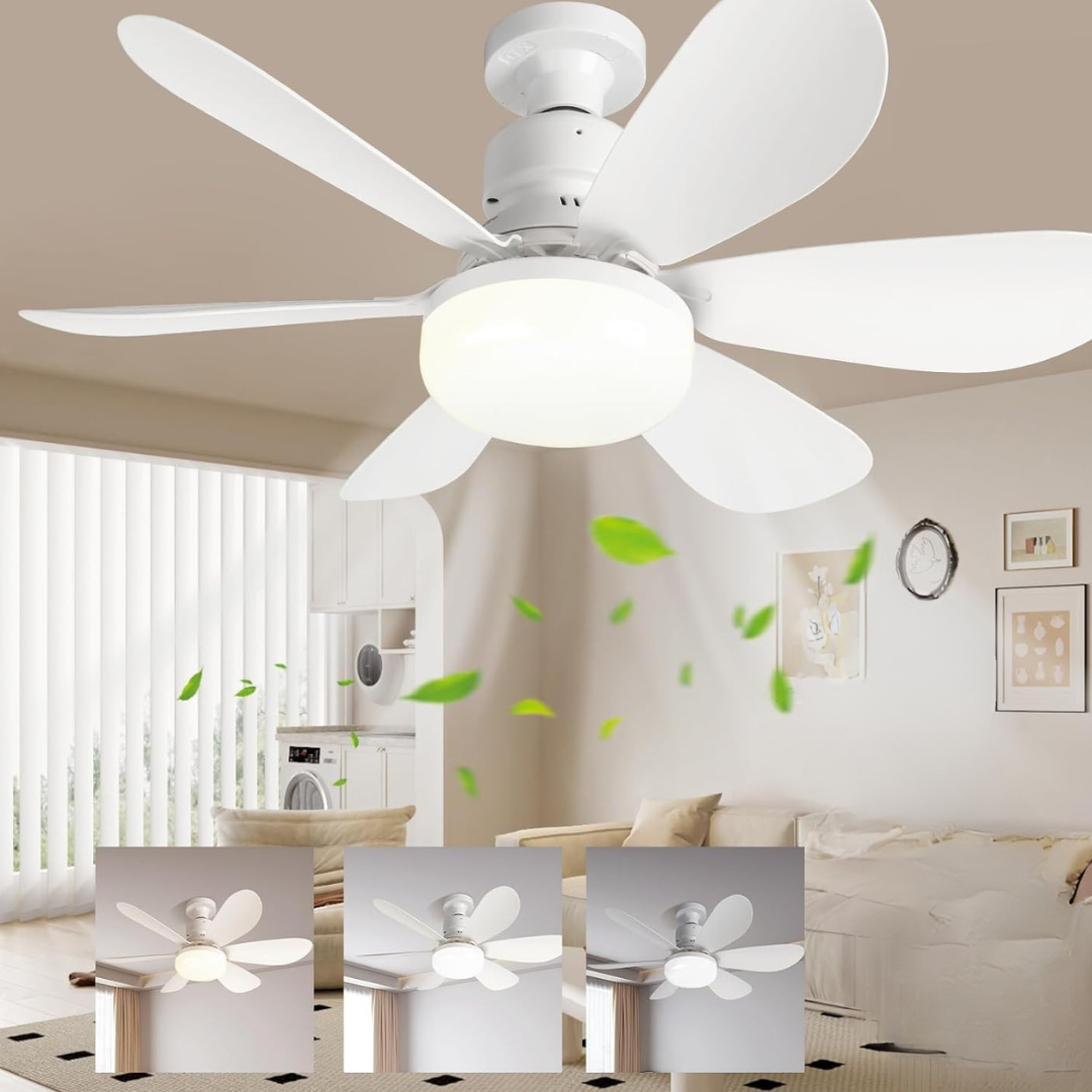 Ventilatore da soffitto con illuminazione LED regolabile