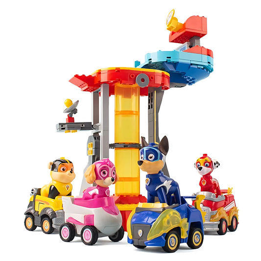 Action Figure Playset Tower Car Toy Set