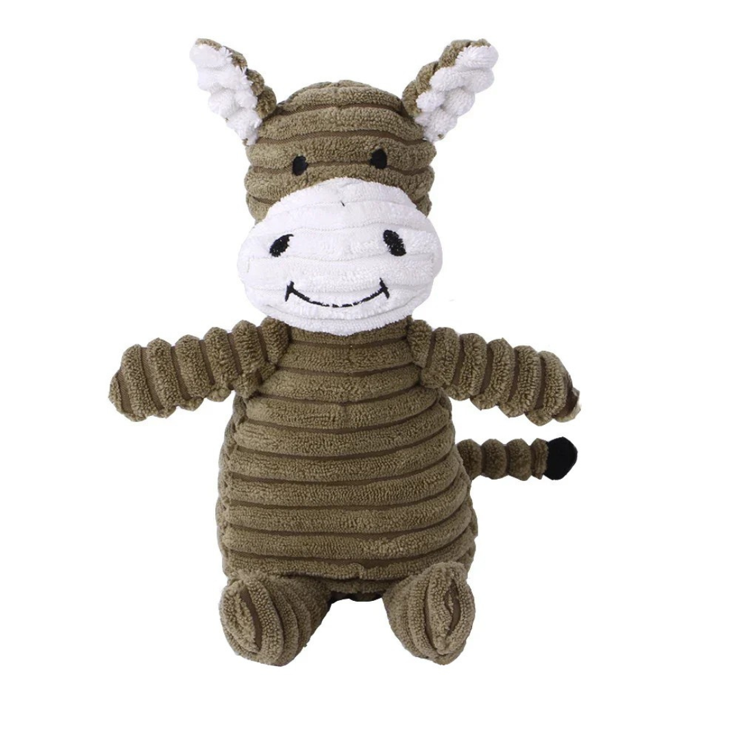 Giocattolo per cane in peluche con squeaky da masticare animale