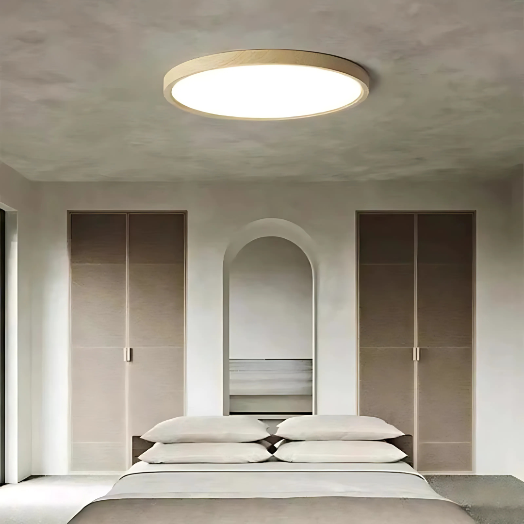 Lampada da soffitto a LED in legno per camere da letto moderne