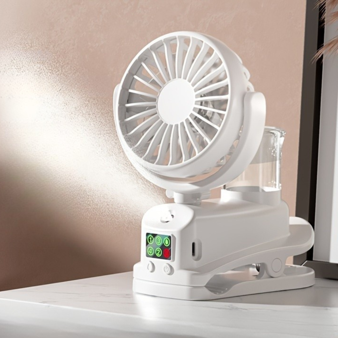 Tragbarer USB-Schreibtischventilator Luftbefeuchter Wiederaufladbar