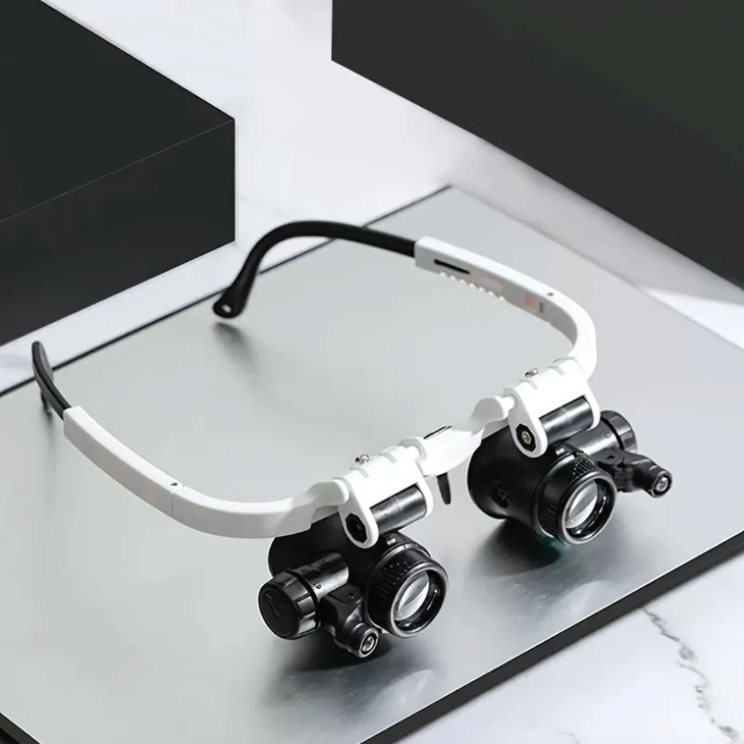 Lupa con luz LED Auricular Herramienta de Precisión