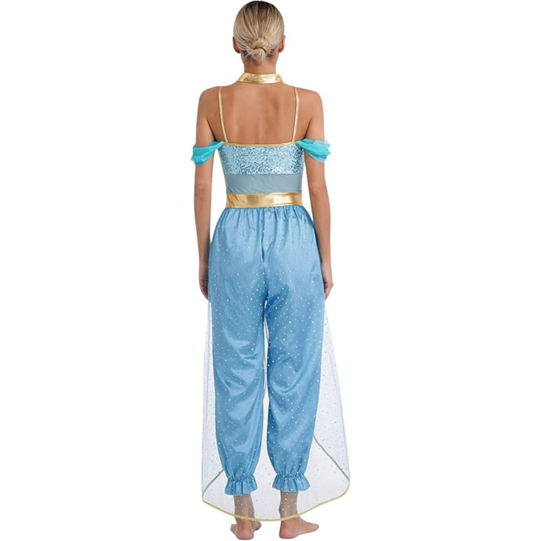Mono de disfraz de Halloween para mujer | Sin mangas con lentejuelas