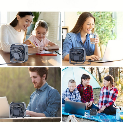 Wentylator biurkowy USB zasilany cicho