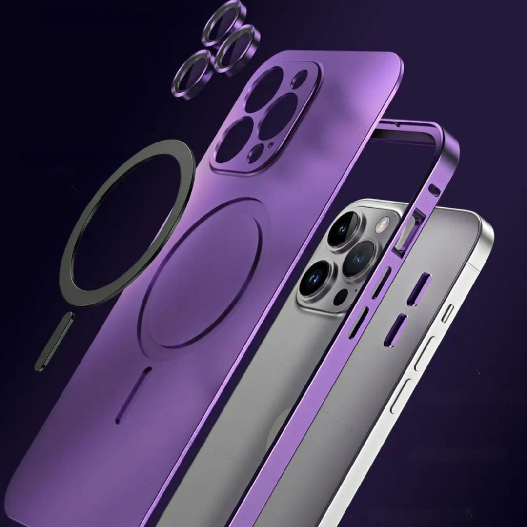 Phone Case Magnetic Metal Slim Protective Cover