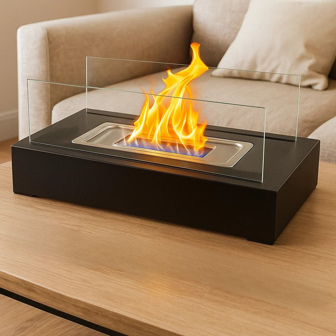 Tragbarer Metall-Tisch-Feuerstelle für den Außenbereich