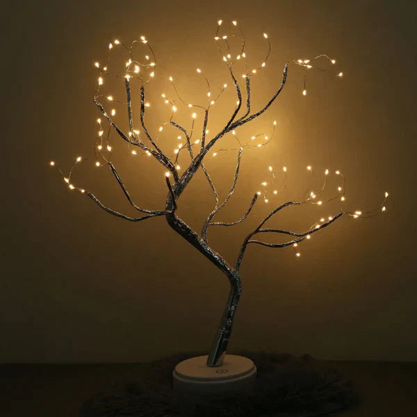 Lampe de chevet Guirlandes lumineuses branche d'arbre féerique