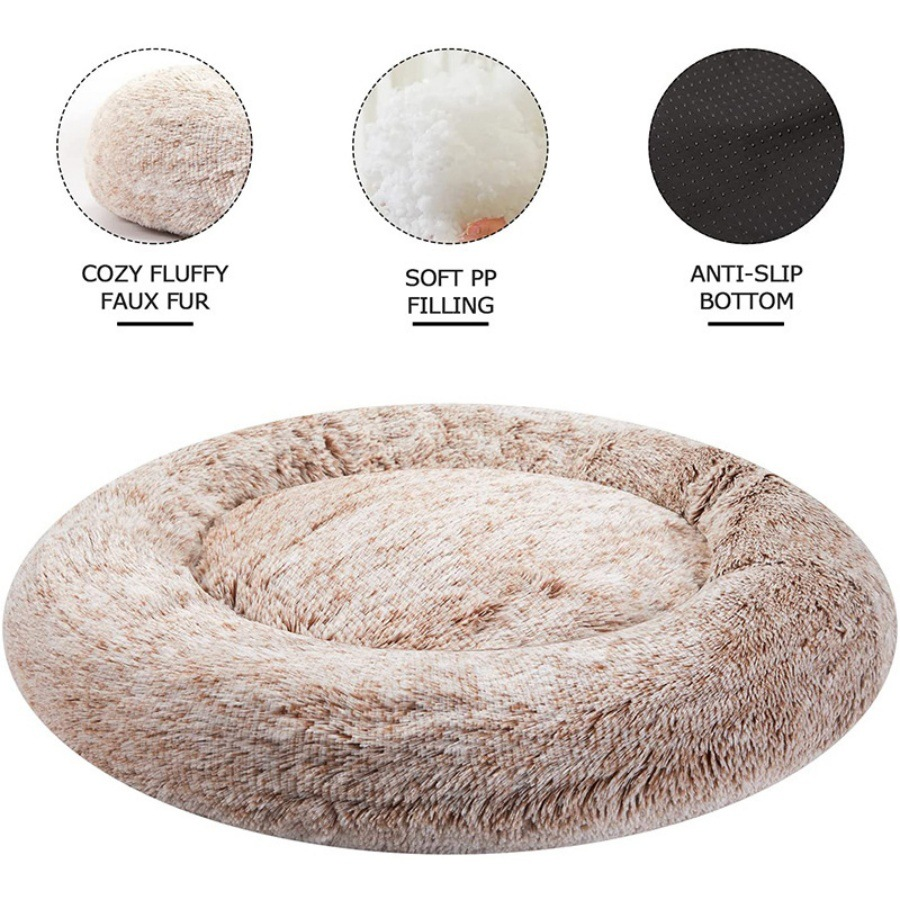 Cama para Perro de Felpa Ortopédica Almohadilla Calmante para Mascotas