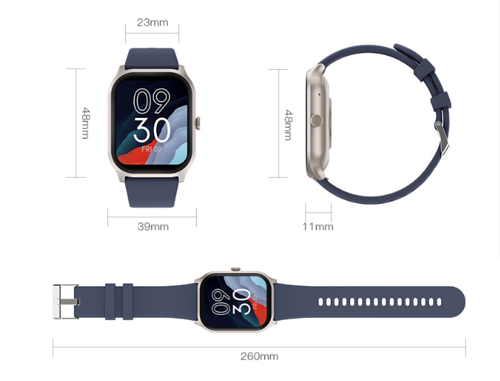 Montre connectée tracker de fitness avec grand écran