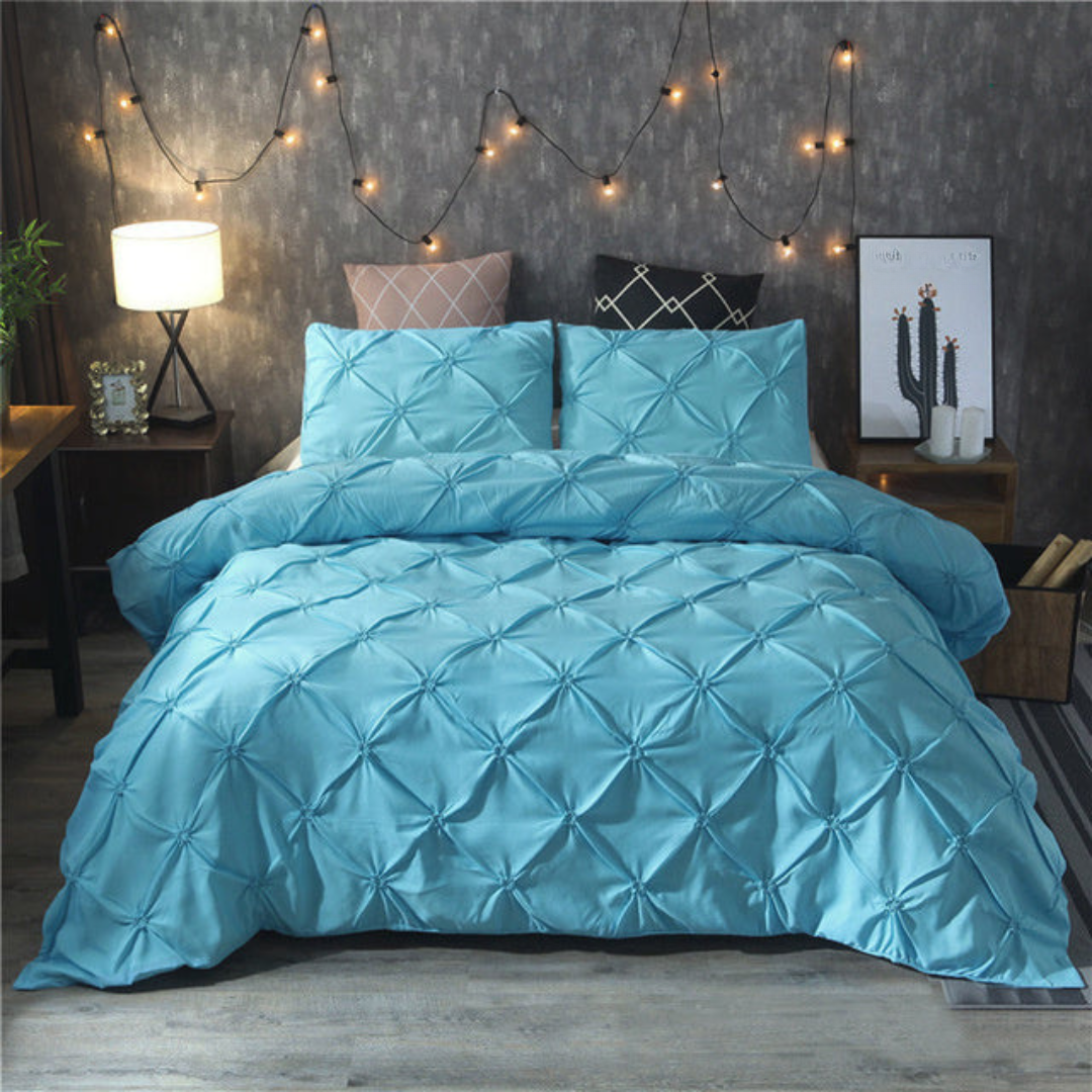 Juego de ropa de cama de algodón con diseño acolchado de confort