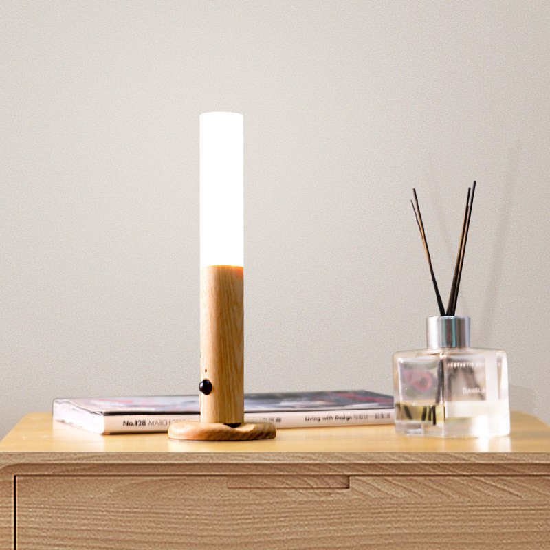 Wall Light LED Motion Sensor Wooden Lamp