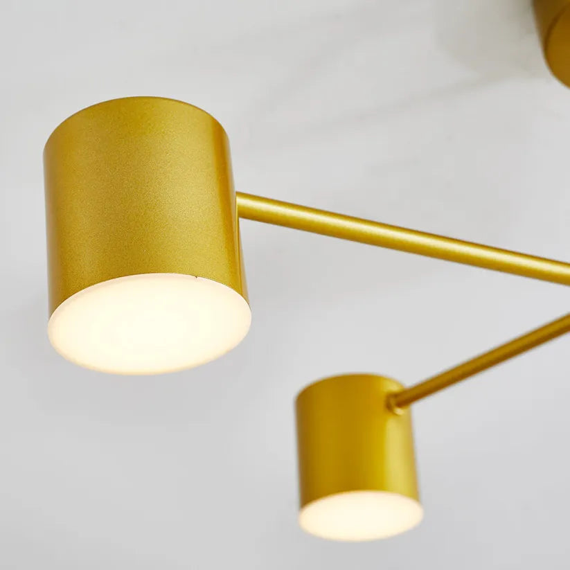 Lampade da soffitto moderne in metallo con struttura geometrica