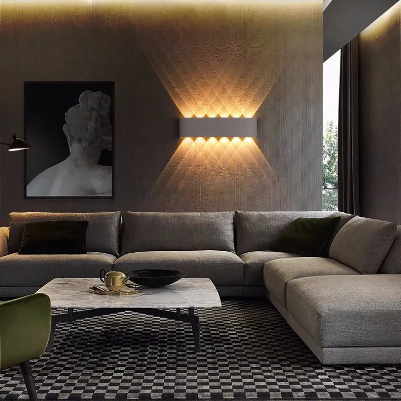 Applique murale moderne blanche lampe LED étanche