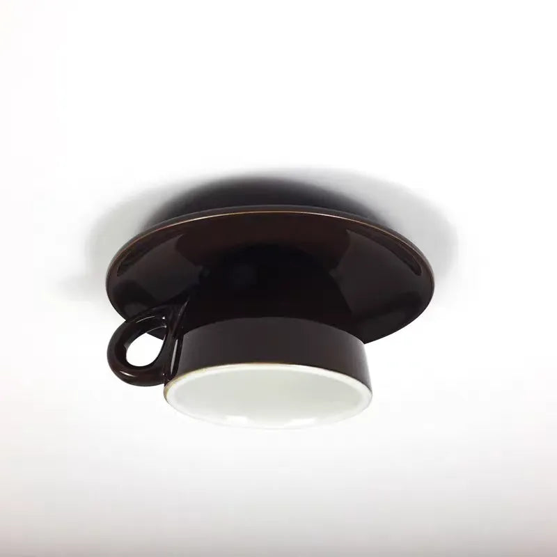 Lámpara de techo con diseño de taza de cerámica para dormitorios