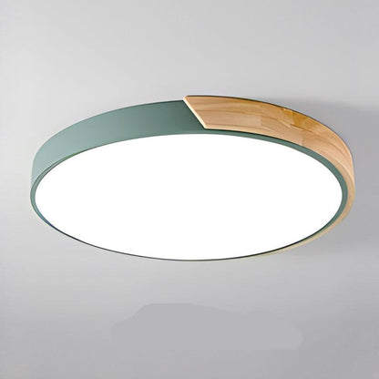 Wood Frame LED Ceiling Light – Modern Style