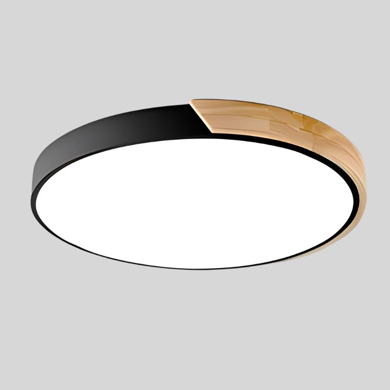 Lampada da soffitto LED con struttura in legno – Stile moderno