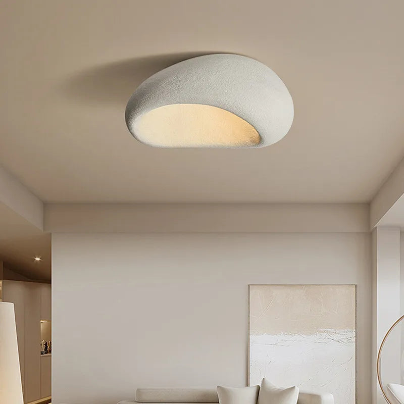 Lampade da soffitto organiche minimaliste con finitura testurizzata